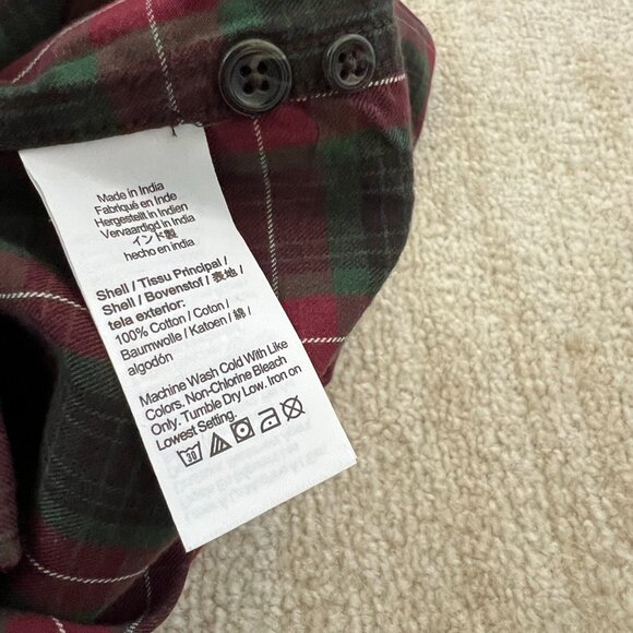 J. Crew Plaid Brushed Twill Slim Fit Long Sleeve Button Down Shirt M - Picture 7 of 7